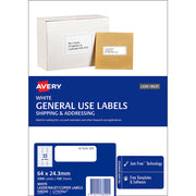 Avery Label L7157 General Use 64x24.3mm 33up 100 Sheets - Cafe Supply