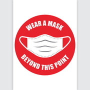 Avery Pre-Printed Self-Adhesive Sign Wear A Mask Round 20cm 5 Sheets - Cafe Supply