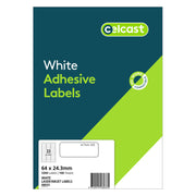 Celcast Labels A4 64x24.3mm 33up 100 Sheets - Cafe Supply