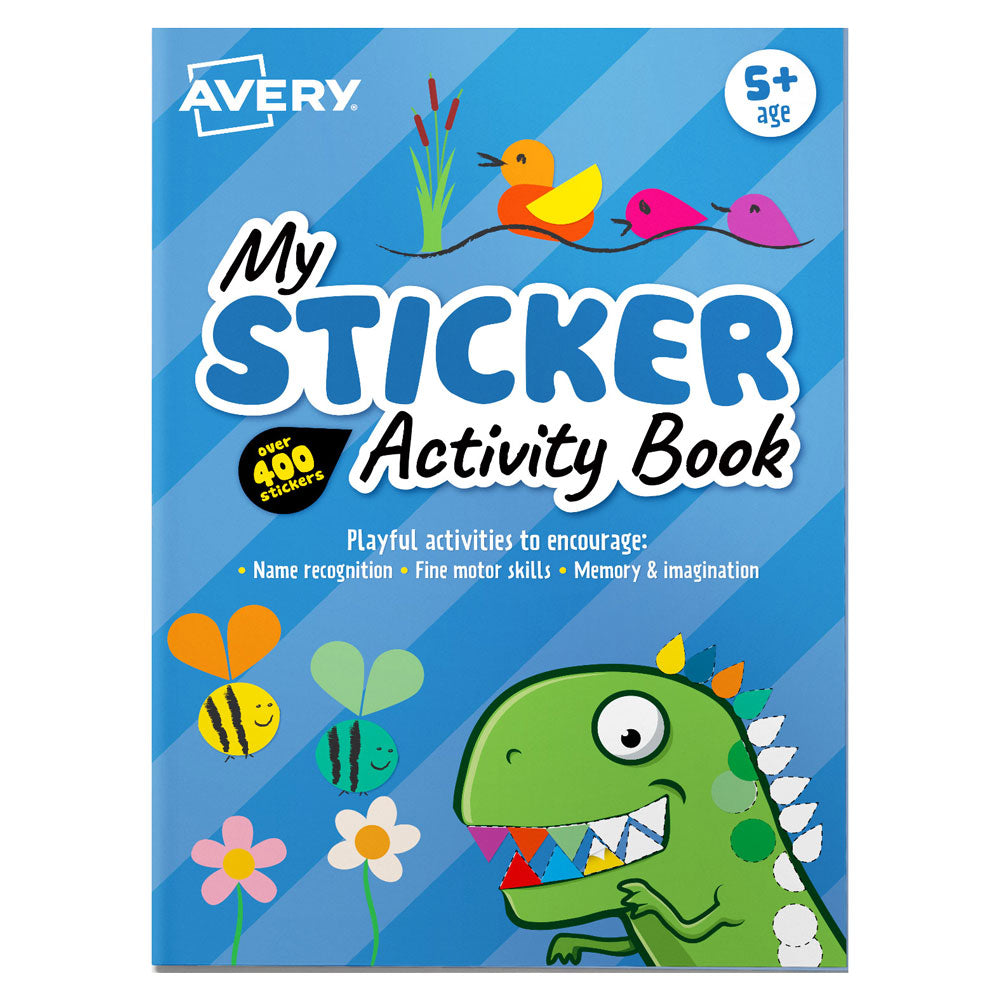 Avery Sticker Activity Book Blue 210x297mm 6 Sheets - Cafe Supply