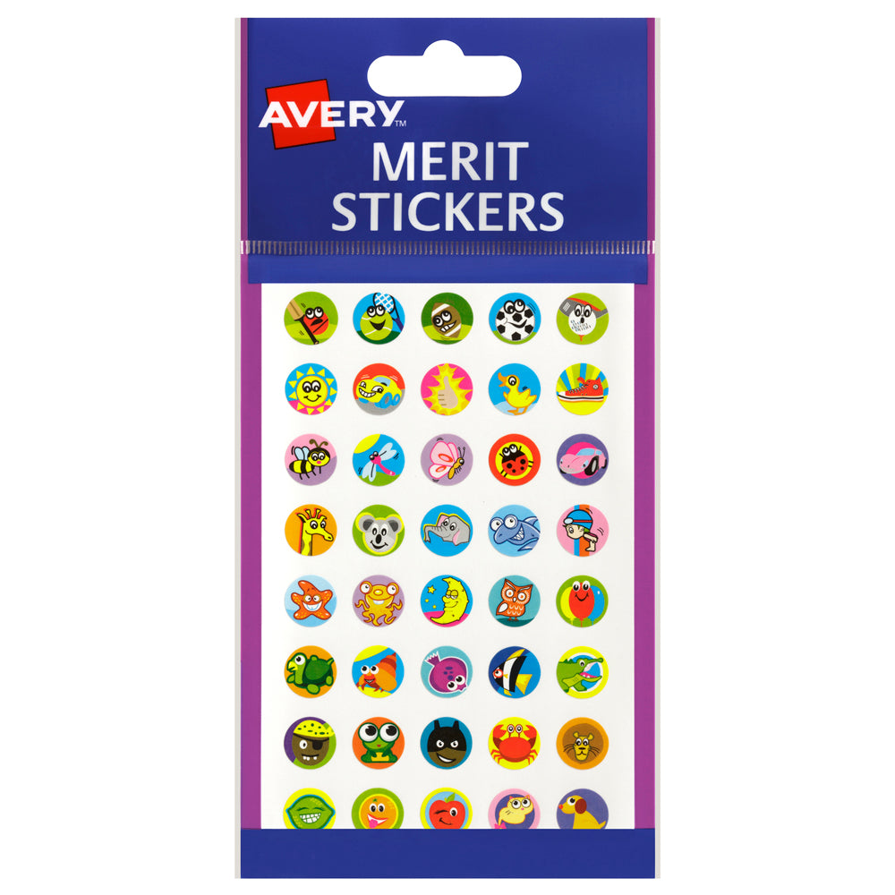 Avery Merit Stickers Mini Assorted Animals Round 13mm 800 Pack - Cafe Supply