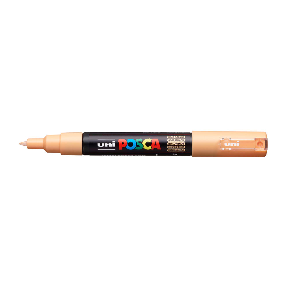 Uni Posca Marker 0.7mm Ultra-Fine Round Tip Light Orange PC-1M - Cafe Supply
