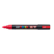 Uni Posca Marker 1.8-2.5mm Med Bullet Fluoro Red PC-5M - Cafe Supply
