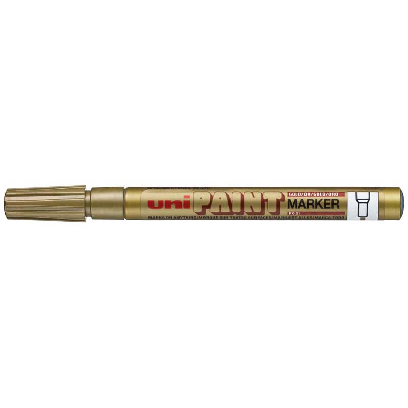Uni Paint Marker 1.2mm Bullet Tip Gold PX-21 - Cafe Supply