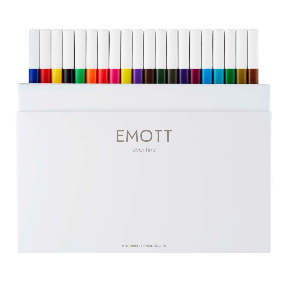 Uni Emott Everfine Fineliners 0.4mm Assorted 40 Pack - Cafe Supply