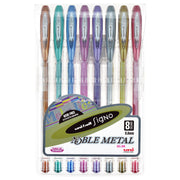 Uni-ball Signo Noble 0.8mm Metal Capped Pack 8 Asstd UM-120 - Cafe Supply
