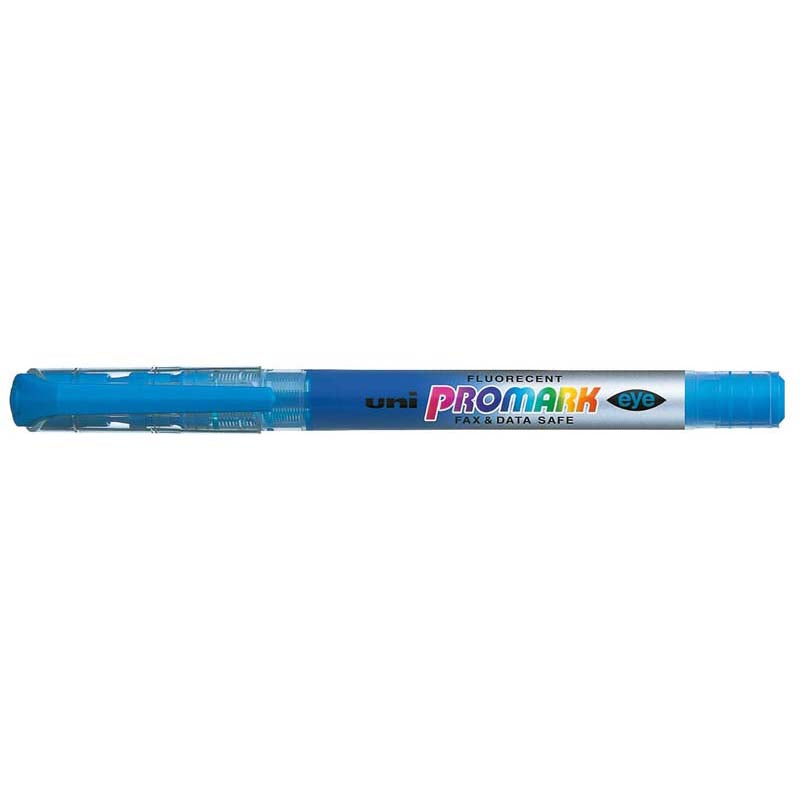 Uni Promark Highlighter 4.0mm Chisel Light Blue USP-105 - Cafe Supply