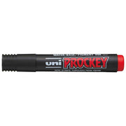 Uni Prockey Marker 5.7mm Chisel Tip Red PM-126 - Cafe Supply