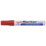 Uni Permanent Bullet Tip Marker Red 520 - Cafe Supply