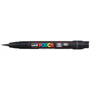 Uni Posca Marker 0.1-10.0mm Brush Tip Black PCF-350 - Cafe Supply