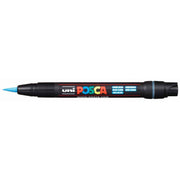 Uni Posca Marker 0.1-10.0mm Brush Tip Light Blue PCF-350 - Cafe Supply