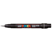 Uni Posca Marker 0.1-10.0mm Brush Tip Silver PCF-350 - Cafe Supply