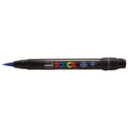 Uni Posca Marker 0.1-10.0mm Brush Tip Blue PCF-350 - Cafe Supply
