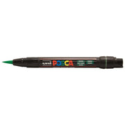 Uni Posca Marker 0.1-10.0mm Brush Tip Green PCF-350 - Cafe Supply