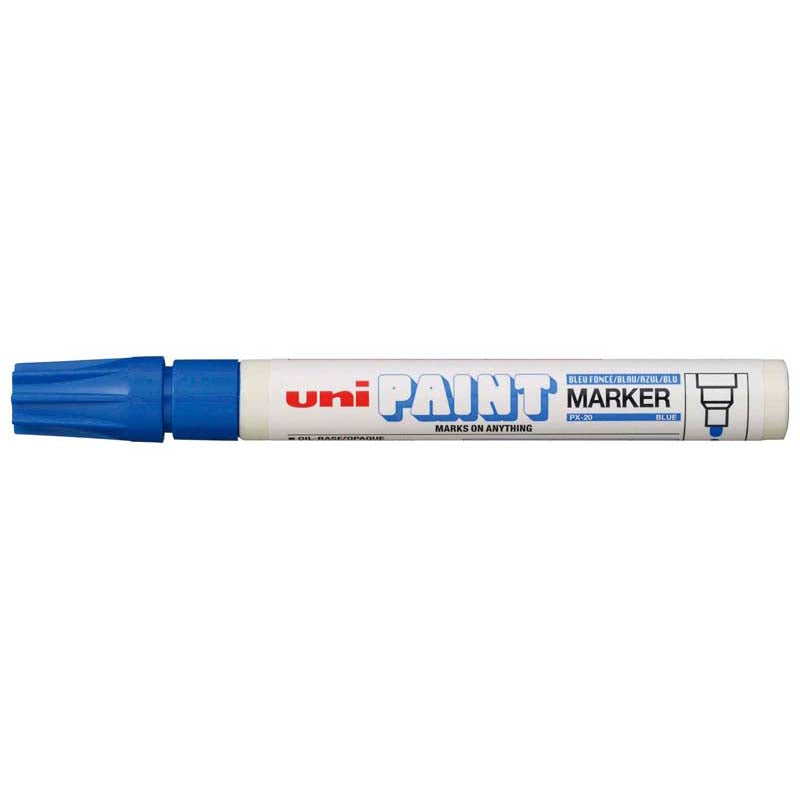 Uni Paint Marker 2.8mm Bullet Tip Blue PX-20 - Cafe Supply