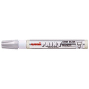 Uni Paint Marker 2.8mm Bullet Tip Shiny Silver PX-20 - Cafe Supply