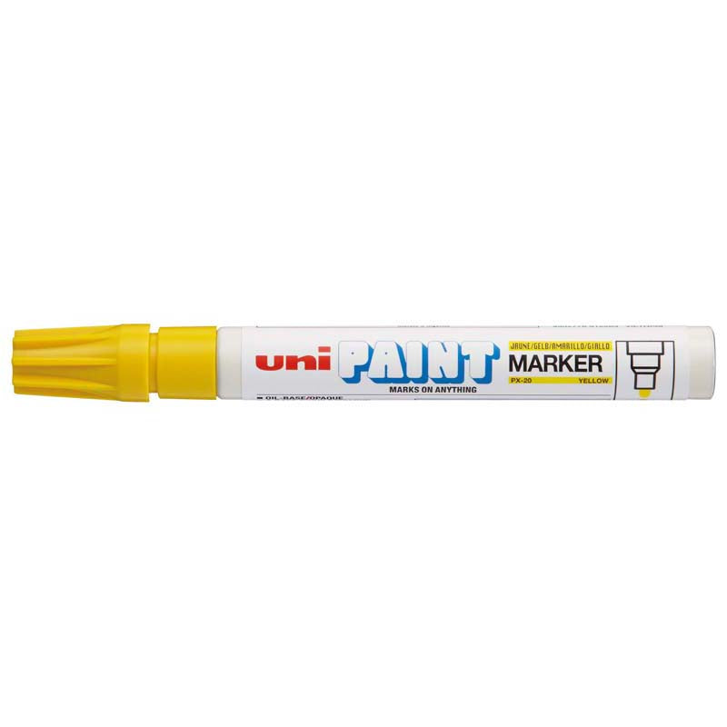 Uni Paint Marker 2.8mm Bullet Tip Yellow PX-20 - Cafe Supply
