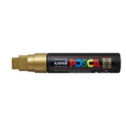 Uni Posca Marker 15.0mm Extra-Broad Chisel Gold PC-17K - Cafe Supply