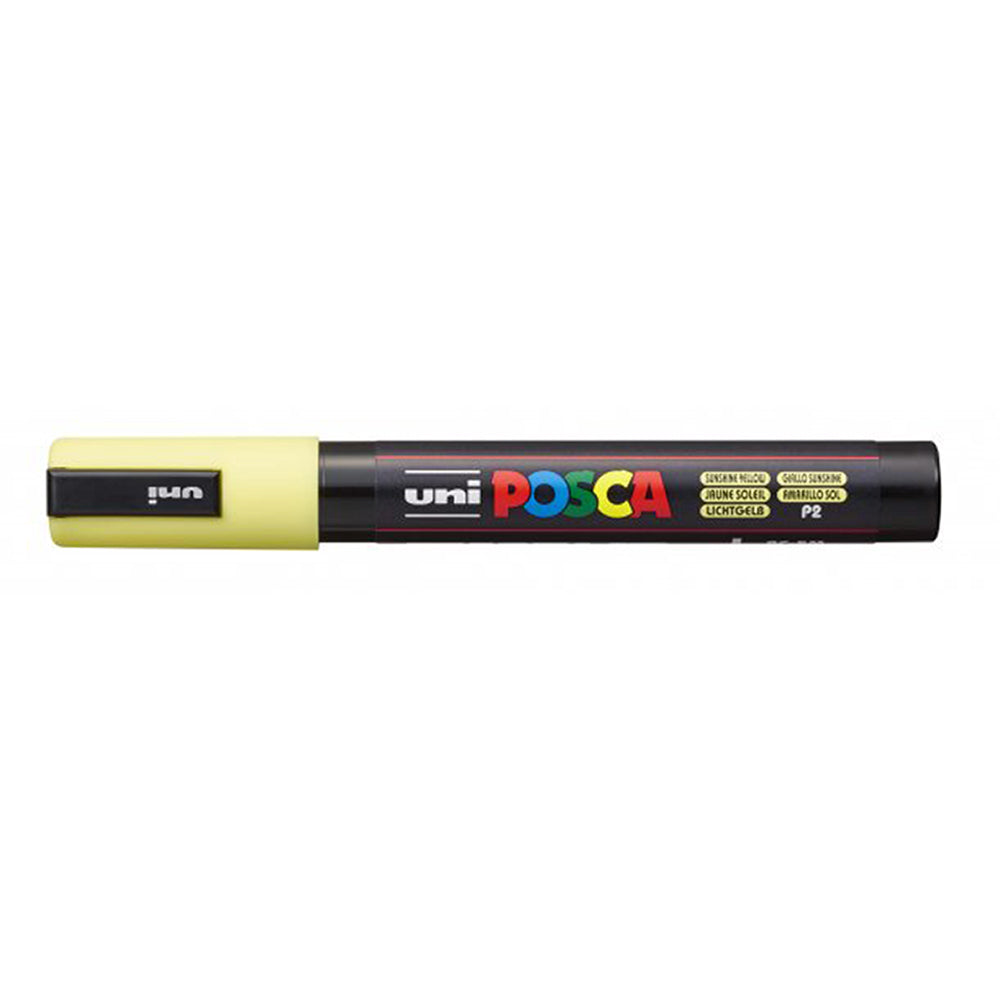 Uni Posca Marker 1.8-2.5mm Med Bullet Sunshine Yellow PC-5M - Cafe Supply