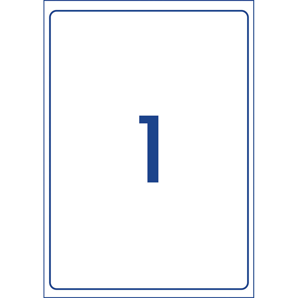 Avery Label L7767-25 Glossy 1up 25 Sheets 199x289mm - Cafe Supply