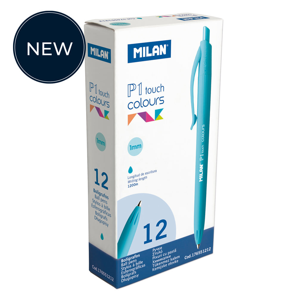 Milan P1 Touch Colours Ballpoint Pen Light Blue - Cafe Supply