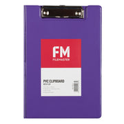 FM Clipboard PVC A5 FM Vivid With Flap Passion Purple - Cafe Supply