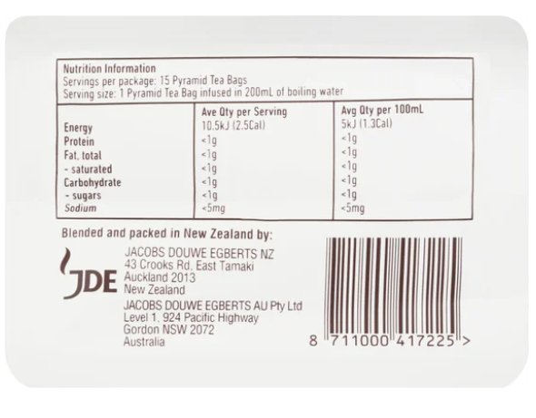 Ti Ora Herbal Infusion Peppermint With Spearmint & New Zealand Kawakawa Pyramid Tea Bags 15pk