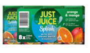 Just Juice Splash Orange & Mango Fruit Juice 8pk