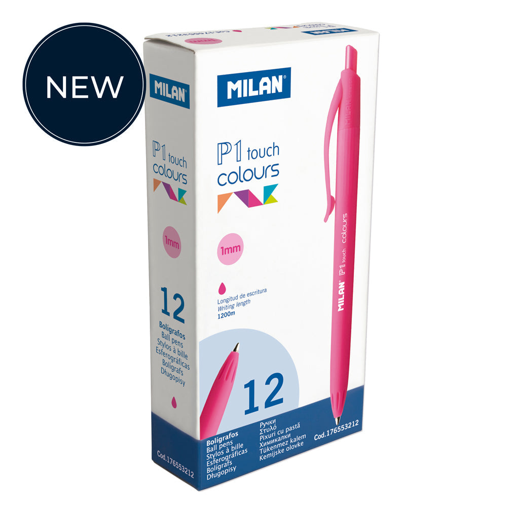 Milan P1 Touch Colours Ballpoint Pen Pink - Cafe Supply