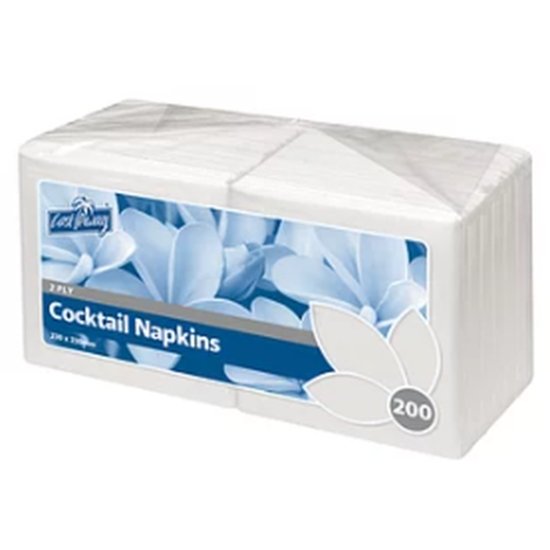 2ply Cocktail Serviettes - Cafe Supply