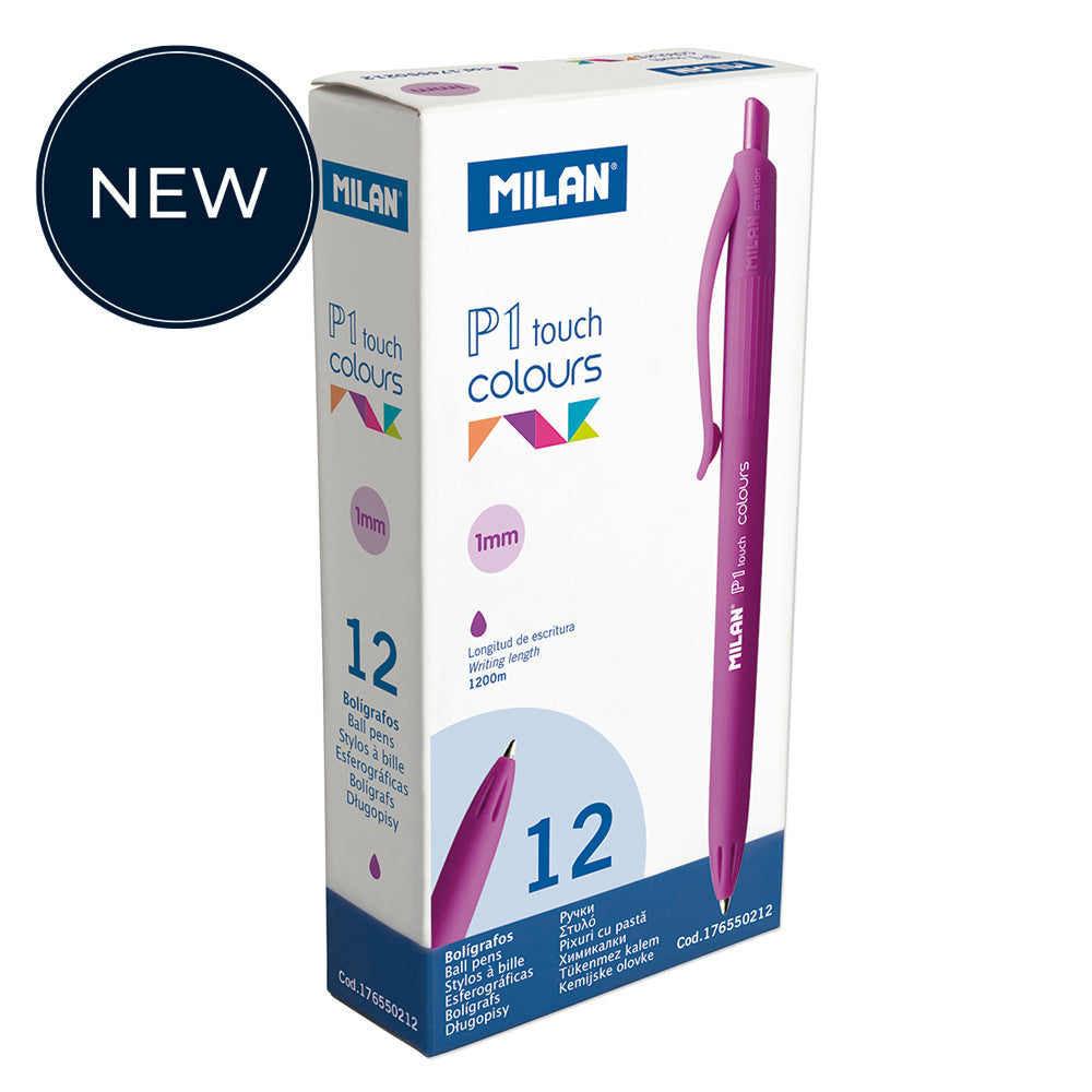 Milan P1 Touch Colours Ballpoint Pen Purple - Cafe Supply