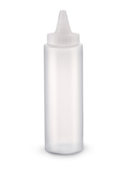 32-ounce Traex® Color Mate clear squeeze dispenser with FlowCut™ cap