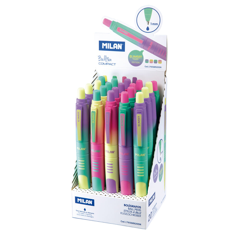 Milan Sunset Range Ballpoint Pen Blue Ink - Cafe Supply
