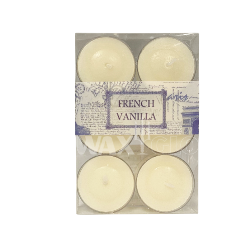 6pc Pack - FRENCH VANILLA TEALIGHTS - Cafe Supply