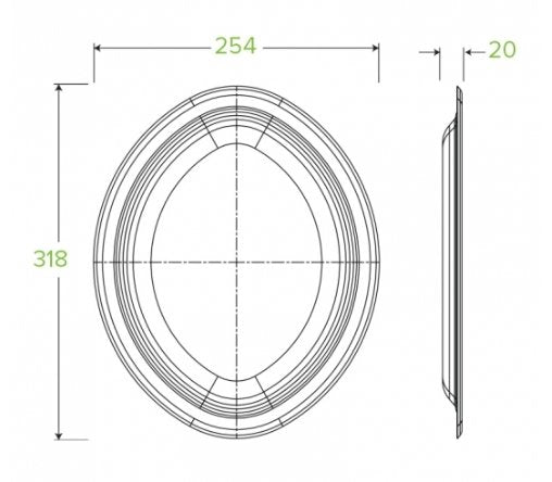 32X25CM / 12.5X10” OVAL BIOCANE PLATE - Cafe Supply