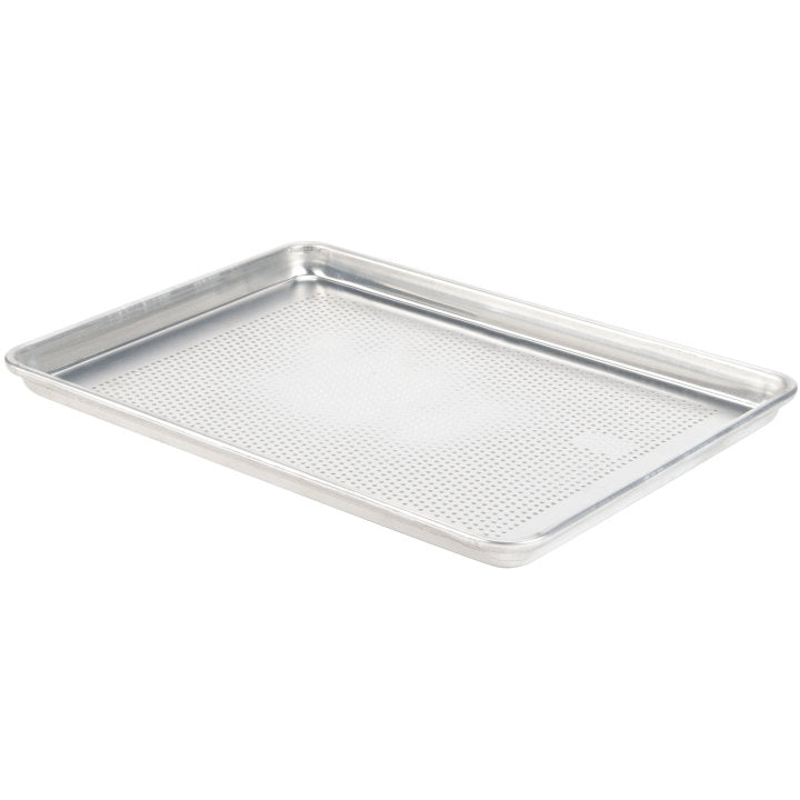 Half-size Wear-Ever® heavy-duty perforated aluminum sheet pan with natural finish