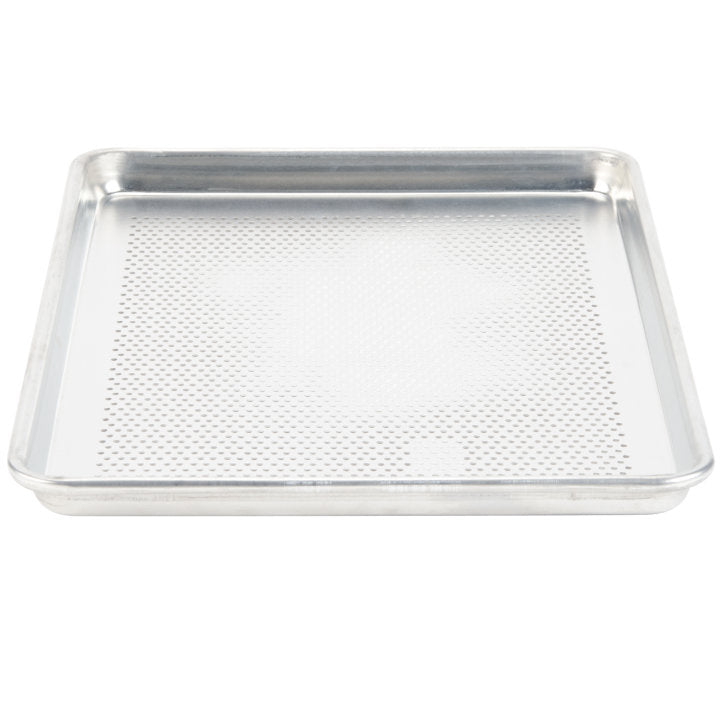 Half-size Wear-Ever® heavy-duty perforated aluminum sheet pan with natural finish