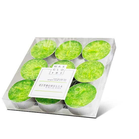 4 HOUR TEALIGHT (9 PACK) - CITRONELLA & MELON PUNCH - Cafe Supply