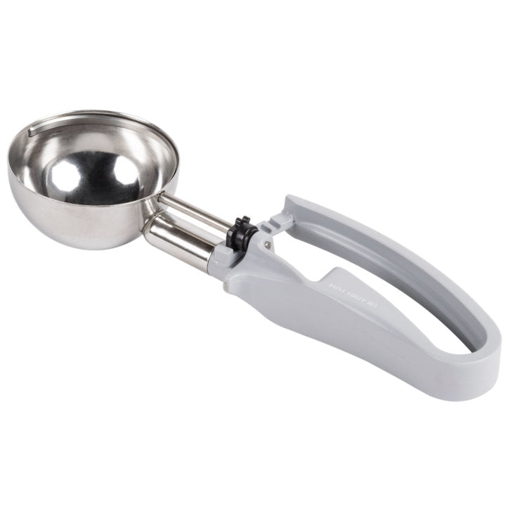 3 7/10-ounce disher with gray squeeze handle