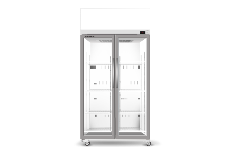 Skope EziCore TCE1000N 2 Glass Door Display or Storage Fridge
