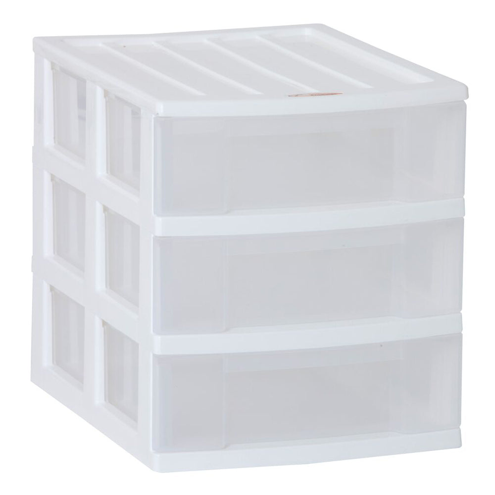 Taurus Desk Organiser 3 Drawer A4 White - Cafe Supply