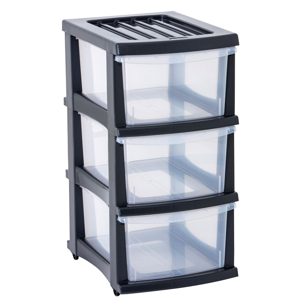 Taurus Storage Organiser 3 Drawer Grey - Cafe Supply