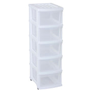 Taurus Storage Organiser 5 Drawer White - Cafe Supply