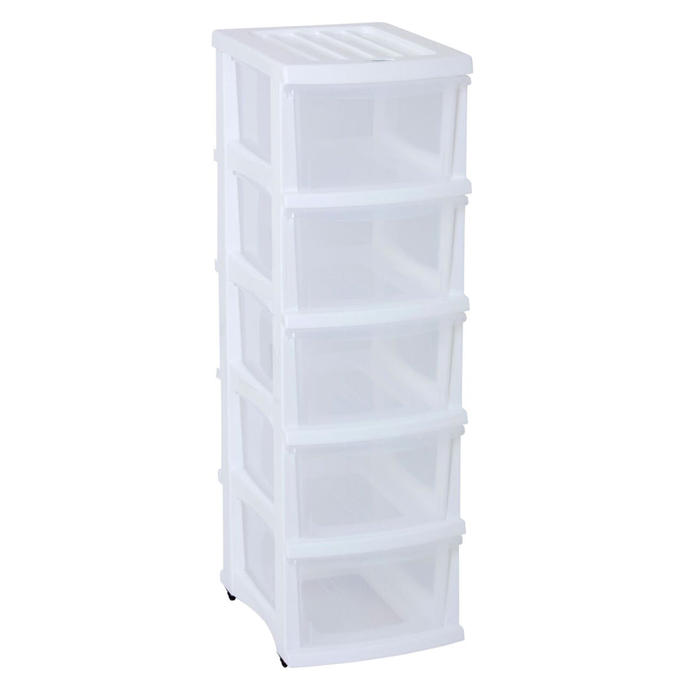 Taurus Storage Organiser 5 Drawer White - Cafe Supply