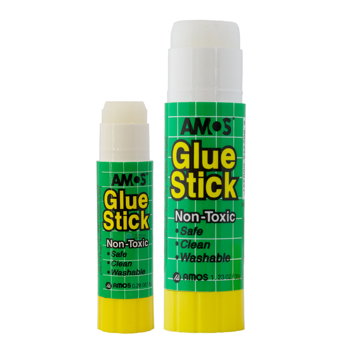 Amos Glue Stick 35gm Plus 8gm Multipack Jumbo And Small - Cafe Supply