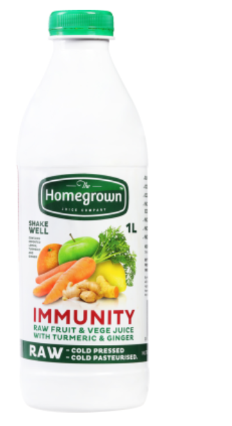 The Homegrown Juice Company Immunity Raw Fruit & Vege Juice 1l - Cafe Supply