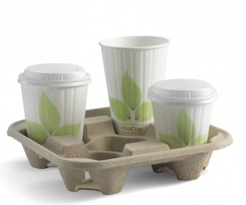 4 CUP BIOCUP TRAY - Cafe Supply