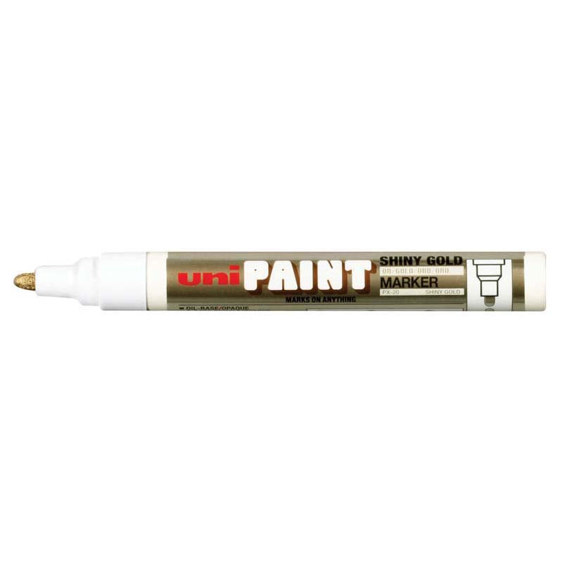 Uni Paint Marker 2.8mm Bullet Tip Shiny Gold PX-20 - Cafe Supply