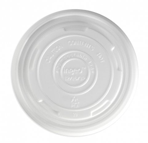 430-950ML / 12-32OZ BIOBOWL PLA WHITE LID - Cafe Supply