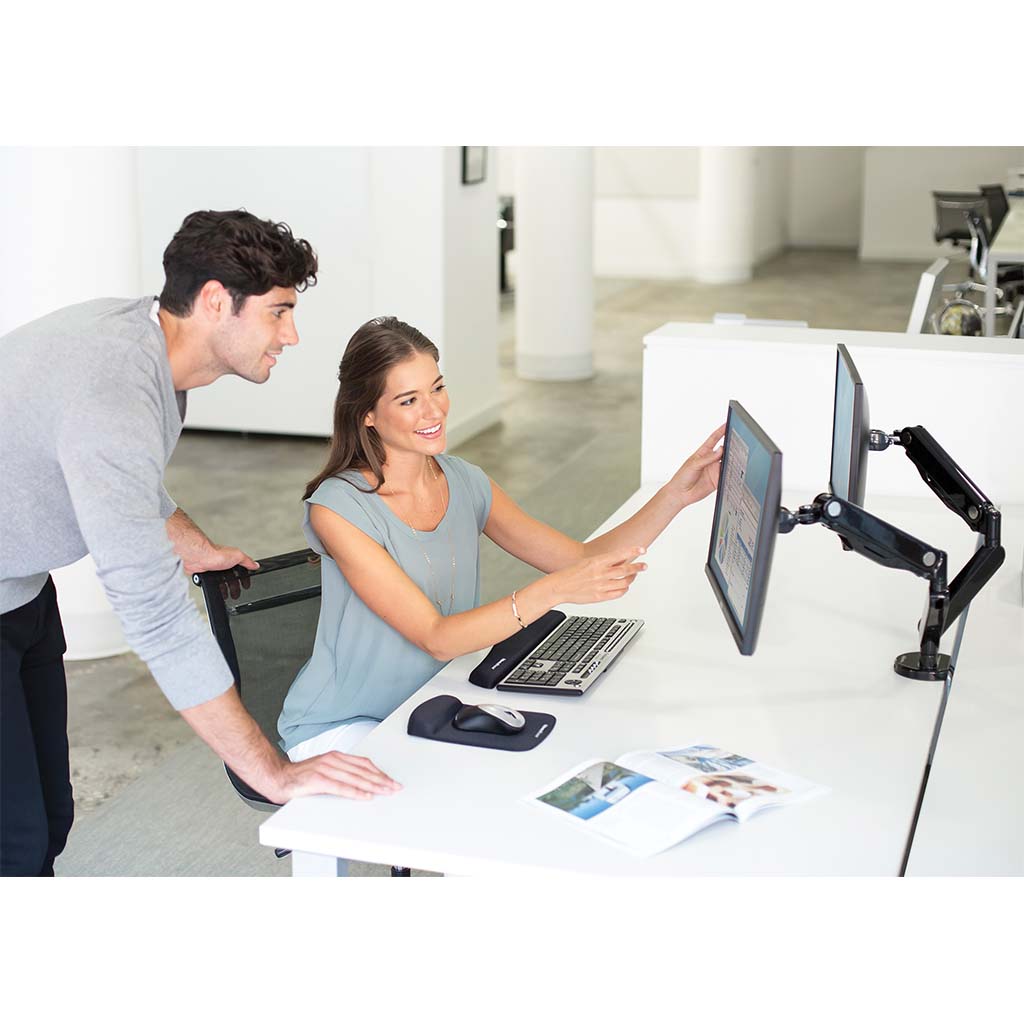 Fellowes Monitor Arm Platinum Dual